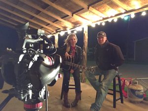 Doty beside Texas Country artist, Elana Kay filming a music segment for This Is Country. (Courtesy of Brian Doty)