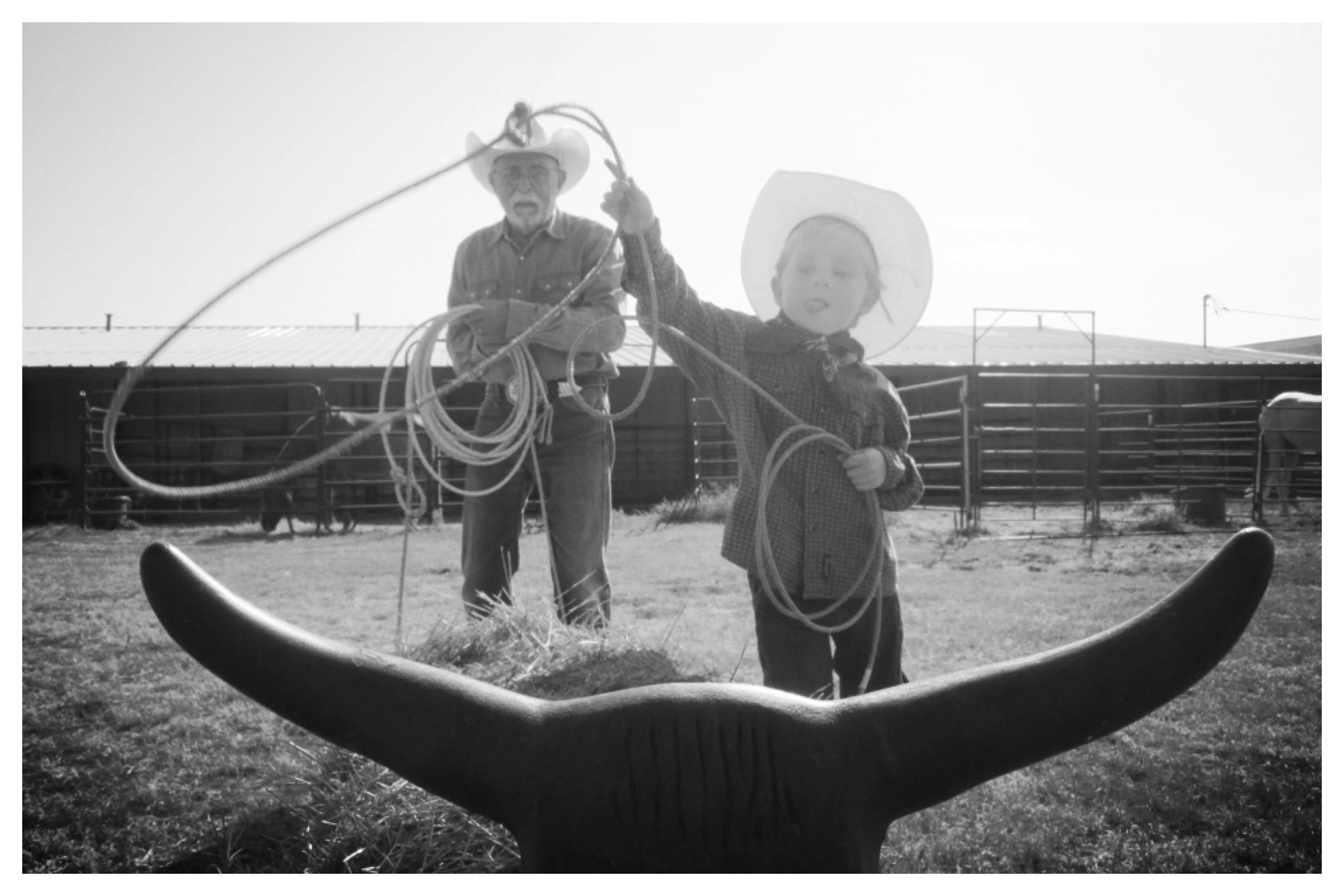 Roping lessons with Papa. (Photo courtesy of Steve Stevens)